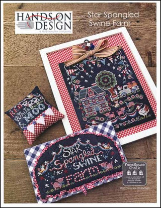 Star Spangled Swine Farm Cross Stitch Pattern by Hands On Design - Premium Pattern, Cross Stitch from Hands On Design - Just $12! Shop now at Crossed Hearts Needlework & Design