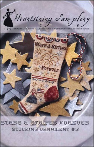 Stars & Stripes Forever: Stocking 3 Cross Stitch Pattern by Heartstring Samplery - Premium Pattern, Cross Stitch from Heartstring Samplery - Just $10! Shop now at Crossed Hearts Needlework & Design