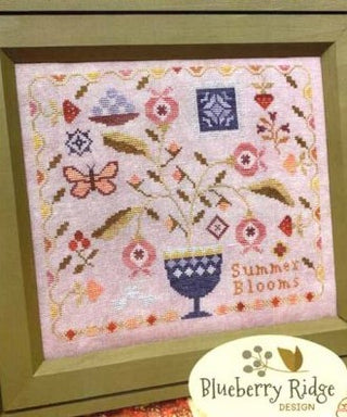 Summer Blooms Cross Stitch Pattern by Blueberry Ridge Design *NEW* - Premium Pattern, Cross Stitch from Blueberry Ridge Design - Just $13! Shop now at Crossed Hearts Needlework & Design