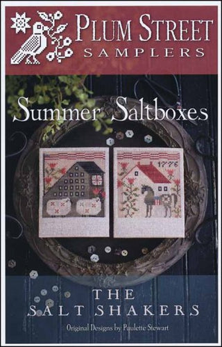 Summer Saltboxes Cross Stitch Pattern by Plum Street Samplers - Premium Pattern, Cross Stitch from Plum Street Samplers - Just $12! Shop now at Crossed Hearts Needlework & Design