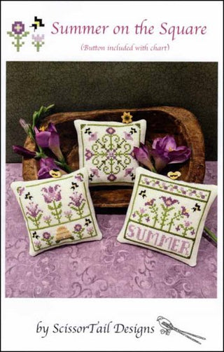 Summer on the Square Cross Stitch Pattern by ScissorTail Designs NEW! - Premium Pattern, Cross Stitch from ScissorTail Designs - Just $11.50! Shop now at Crossed Hearts Needlework & Design