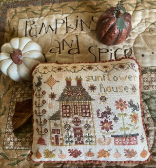 Houses on Pumpkin Lane Chart 4: Sunflower House Cross Stitch Pattern by Pansy Patch Quilts and Stitchery - Premium Pattern, Cross Stitch from Pansy Patch Quilts and Stitchery - Just $9! Shop now at Crossed Hearts Needlework & Design