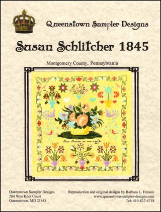 Susan Schlitcher 1845 Cross Stitch Pattern by Queenstown Sampler Designs - Premium Pattern, Cross Stitch from Queenstown Sampler Designs - Just $30! Shop now at Crossed Hearts Needlework & Design