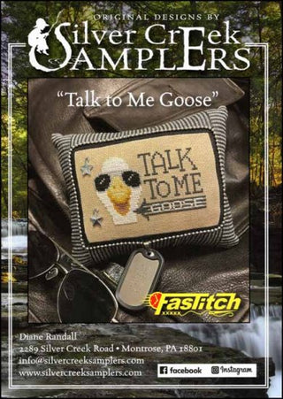 Talk To Me Goose Cross Stitch Pattern by Silver Creek Samplers *NEW* - Premium Pattern, Cross Stitch from Silver Creek Samplers - Just $6! Shop now at Crossed Hearts Needlework & Design