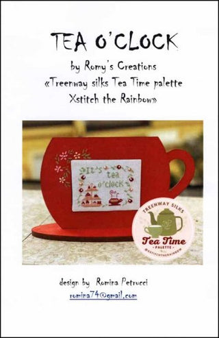 Tea O'Clock Cross Stitch Pattern by Romy's Creations - Premium Pattern, Cross Stitch from Romy's Creations - Just $10! Shop now at Crossed Hearts Needlework & Design