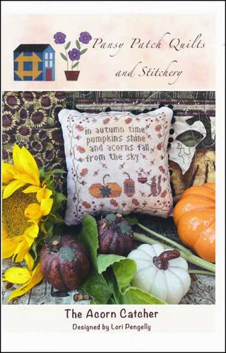 The Acorn Catcher Cross Stitch Pattern by Pansy Patch Quilts and Stitchery - Premium Pattern, Cross Stitch from Pansy Patch Quilts and Stitchery - Just $9! Shop now at Crossed Hearts Needlework & Design