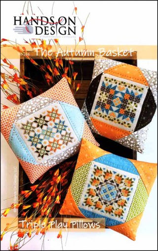 The Autumn Basket: Triple Play Pillows Series Cross Stitch Pattern by Hands On Design - Premium Pattern, Cross Stitch from Hands On Design - Just $12! Shop now at Crossed Hearts Needlework & Design