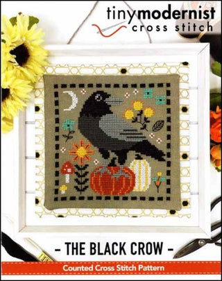 The Black Crow Cross Stitch Pattern *NEW* - Premium Pattern, Cross Stitch from Tiny Modernist - Just $7! Shop now at Crossed Hearts Needlework & Design