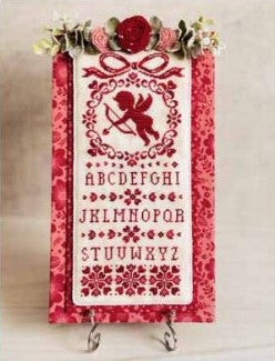 The Cupid Sampler Cross Stitch Pattern by Cherry Hill Stitchery *NEW* - Premium Pattern, Cross Stitch from Cherry Hill Designs - Just $13! Shop now at Crossed Hearts Needlework & Design