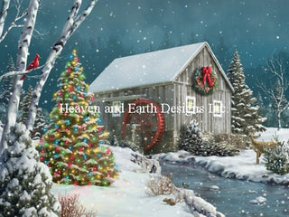 The Falling Snow FULL COVERAGE Cross Stitch Pattern by Heaven and Earth Designs - Premium Pattern, Cross Stitch from Heaven and Earth Designs - Just $23! Shop now at Crossed Hearts Needlework & Design