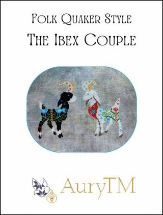 Folk Quaker Style: The Ibex Couple Counted Cross Stitch Pattern *NEW* - Premium Pattern, Cross Stitch from AuryTM - Just $14! Shop now at Crossed Hearts Needlework & Design