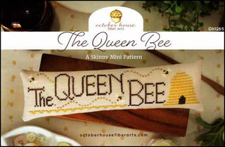 The Queen Bee Cross Stitch Pattern by October House Fiber Arts - Premium Pattern, Cross Stitch from October House Fiber Arts - Just $8! Shop now at Crossed Hearts Needlework & Design