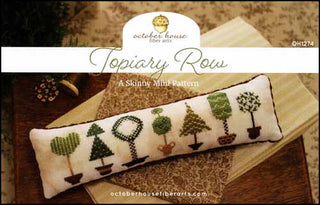 Topiary Row Cross Stitch Pattern by October House Fiber Arts *NEW* - Premium Pattern, Cross Stitch from October House Fiber Arts - Just $8! Shop now at Crossed Hearts Needlework & Design