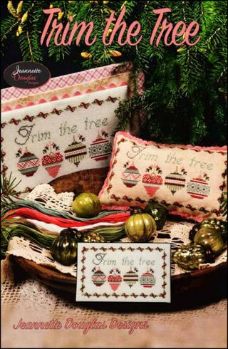 Trim the Tree by Jeannette Douglas Designs *NEW* - Premium Pattern, Cross Stitch from Jeannette Douglas Designs - Just $10! Shop now at Crossed Hearts Needlework & Design