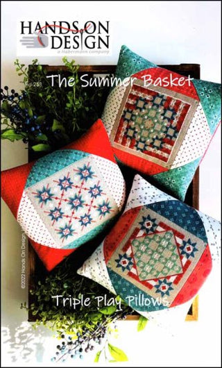 The Summer Basket: Triple Play Pillows Series Cross Stitch Pattern by Hands On Design - Premium Pattern, Cross Stitch from Hands On Design - Just $12! Shop now at Crossed Hearts Needlework & Design