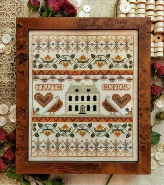 Truth & Honor Sampler Cross Stitch Pattern by Kathy Barrick *NEW* - Premium Pattern, Cross Stitch from Kathy Barrick - Just $14! Shop now at Crossed Hearts Needlework & Design