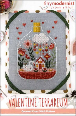 Valentine Terrarium Cross Stitch Pattern by Tiny Modernist - Premium Pattern, Cross Stitch from Tiny Modernist - Just $9! Shop now at Crossed Hearts Needlework & Design