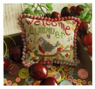 Welcome Little Bird (Summer) Cross Stitch Pattern by Romy's Creations *NEW* - Premium Pattern, Cross Stitch from Romy's Creations - Just $10! Shop now at Crossed Hearts Needlework & Design