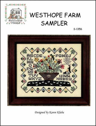 Westhope Farm Sampler Cross Stitch Pattern by Rosewood Manor - Premium Pattern, Cross Stitch from Rosewood Manor - Just $16! Shop now at Crossed Hearts Needlework & Design