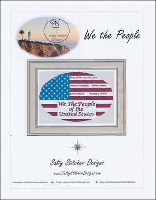 We The People Cross Stitch Pattern by Salty Stitcher Designs - Premium Pattern, Cross Stitch from Salty Stitcher Designs - Just $16! Shop now at Crossed Hearts Needlework & Design