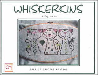 Whiskerkins Lucky Cats Cross Stitch Pattern by CM Designs - Premium Pattern, Cross Stitch from CM Designs - Just $9! Shop now at Crossed Hearts Needlework & Design