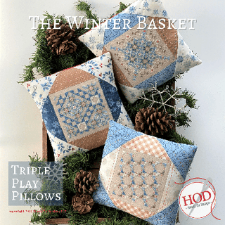 The Winter Basket: Triple Play Pillows Series Cross Stitch Pattern by Hands On Design - Premium Pattern, Cross Stitch from Hands On Design - Just $12! Shop now at Crossed Hearts Needlework & Design