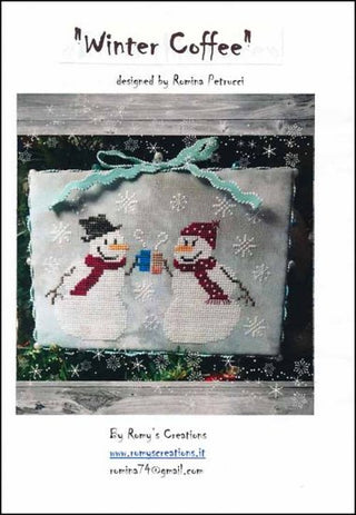 Winter Coffee Cross Stitch Pattern by Romy's Creations - Premium Pattern, Cross Stitch from Romy's Creations - Just $14! Shop now at Crossed Hearts Needlework & Design