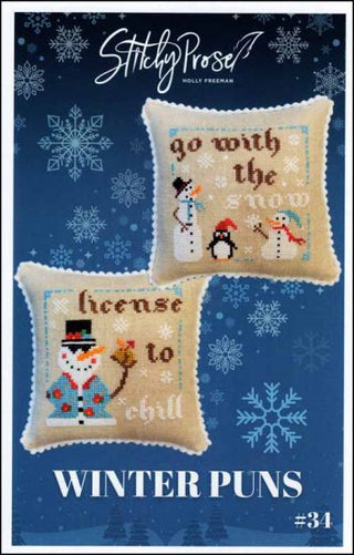 Winter Puns Cross Stitch Pattern by Stitchy Prose *NEW* - Premium Pattern, Cross Stitch from Stitchy Prose - Just $10! Shop now at Crossed Hearts Needlework & Design