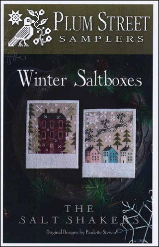 Winter Saltboxes Cross Stitch Pattern by Plum Street Samplers - Premium Pattern, Cross Stitch from Plum Street Samplers - Just $10! Shop now at Crossed Hearts Needlework & Design