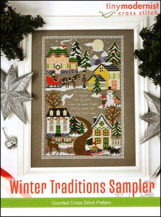 Winter Traditions Sampler Cross Stitch Pattern by Tiny Modernist NEW! - Premium Pattern, Cross Stitch from Tiny Modernist - Just $12! Shop now at Crossed Hearts Needlework & Design