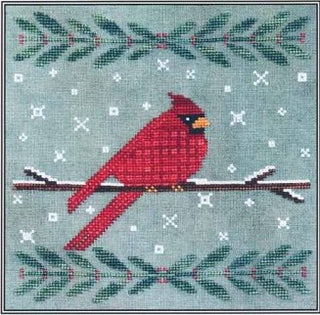 Wintertide Cardinal Cross Stitch Pattern - Premium Pattern, Cross Stitch from Artful Offerings™ - Just $10! Shop now at Crossed Hearts Needlework & Design