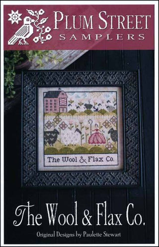 Wool & Flax Co. Cross Stitch Pattern by Plum Street Samplers - Premium Pattern, Cross Stitch from Plum Street Samplers - Just $10! Shop now at Crossed Hearts Needlework & Design