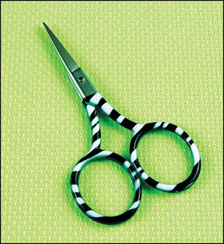 Zebra Embroidery Scissors by Yarn Tree - Premium Embroidery Scissors from Yarn Tree - Just $11! Shop now at Crossed Hearts Needlework & Design