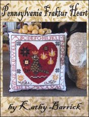 Pennsylvania Fraktur Heart Cross Stitch Pattern by Kathy Barrick - Premium Pattern, Cross Stitch from Kathy Barrick - Just $10! Shop now at Crossed Hearts Needlework & Design