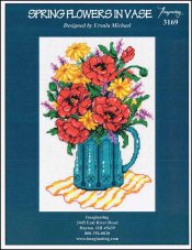 Spring Flowers In Vase Cross Stitch Pattern - Premium Pattern, Cross Stitch from Imaginating - Just $7! Shop now at Crossed Hearts Needlework & Design