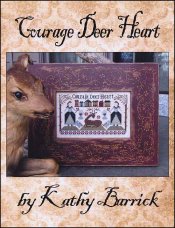 Courage Deer Heart Cross Stitch Pattern by Kathy Barrick - Premium Pattern, Cross Stitch from Kathy Barrick - Just $10! Shop now at Crossed Hearts Needlework & Design