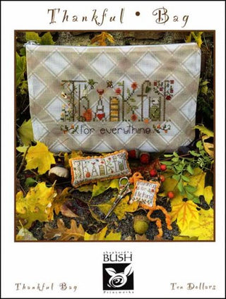 Thankful Bag Stitch Pattern by Shepherd's Bush Printworks - Premium Pattern, Cross Stitch from Shepherd's Bush Printworks - Just $8! Shop now at Crossed Hearts Needlework & Design