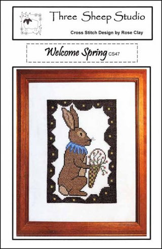 Welcome Spring Cross Stitch Pattern by Three Sheep Studio - Premium Pattern, Cross Stitch from Three Sheep Studio - Just $12! Shop now at Crossed Hearts Needlework & Design