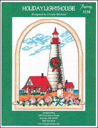 Holiday Lighthouse Cross Stitch Pattern by Imaginating - Premium Pattern, Cross Stitch from Imaginating - Just $7! Shop now at Crossed Hearts Needlework & Design