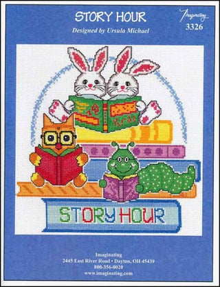 Story Hour Cross Stitch Pattern - Premium Pattern, Cross Stitch from Imaginating - Just $7! Shop now at Crossed Hearts Needlework & Design