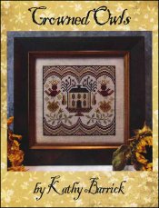 Crowned Owls Cross Stitch Pattern by Kathy Barrick - Premium Pattern, Cross Stitch from Kathy Barrick - Just $8! Shop now at Crossed Hearts Needlework & Design