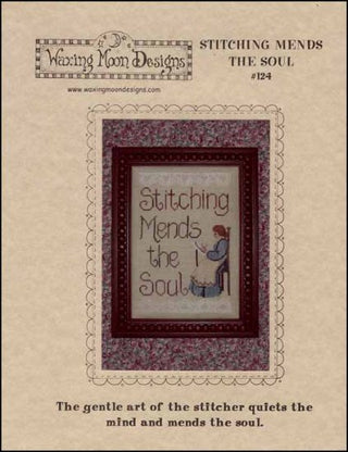 Stitching Mends The Soul Cross Stitch Pattern - Premium Pattern, Cross Stitch from Waxing Moon Designs - Just $9! Shop now at Crossed Hearts Needlework & Design