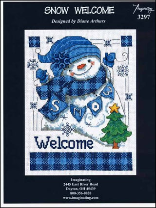 Snow Welcome Cross Stitch Pattern - Premium Pattern, Cross Stitch from Imaginating - Just $7! Shop now at Crossed Hearts Needlework & Design