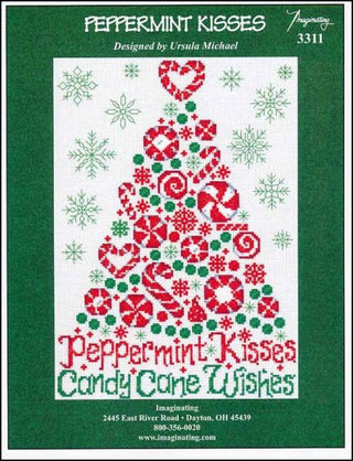 Peppermint Kisses Cross Stitch Pattern - Premium Pattern, Cross Stitch from Imaginating - Just $7! Shop now at Crossed Hearts Needlework & Design