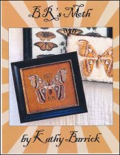 B.R.'s Moth Cross Stitch Pattern by Kathy Barrick - Premium Pattern, Cross Stitch from Kathy Barrick - Just $12! Shop now at Crossed Hearts Needlework & Design