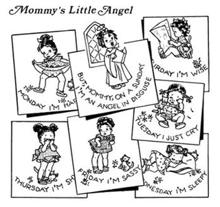 Mommy's Little Angel #3917 Vintage Embroidery Iron-on Transfer Pattern Aunt Martha's® - Premium Transfer Patterns from Aunt Martha's® - Just $2.25! Shop now at Crossed Hearts Needlework & Design