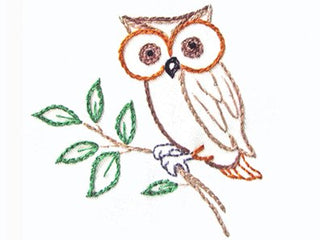 Hooty Owls #3771 Vintage Embroidery Iron-On Transfer Pattern by Aunt Martha's® - Premium Transfer Patterns from Aunt Martha's® - Just $2.25! Shop now at Crossed Hearts Needlework & Design