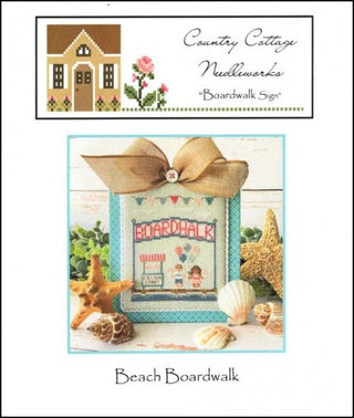 Beach Boardwalk: Part 4 Boardwalk Sign Cross Stitch Pattern by County Cottage Needleworks - Premium Pattern, Cross Stitch from Country Cottage Needleworks - Just $7! Shop now at Crossed Hearts Needlework & Design