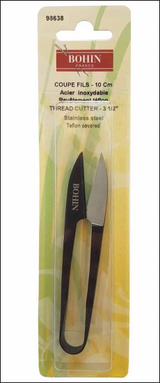 Black 3 1/2" Thread Cutter by Bohin France - Premium Embroidery Scissors from Bohin France - Just $18! Shop now at Crossed Hearts Needlework & Design