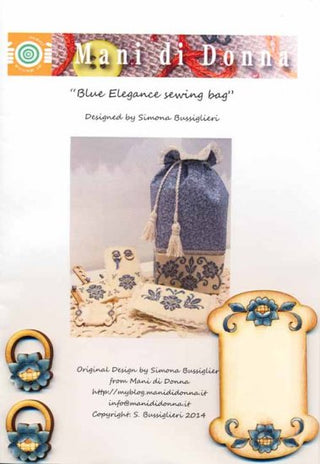 Blue Elegance Sewing Bag Cross Stitch Pattern by Mani di Donna - Premium Pattern, Cross Stitch from Mani di Donna - Just $30! Shop now at Crossed Hearts Needlework & Design